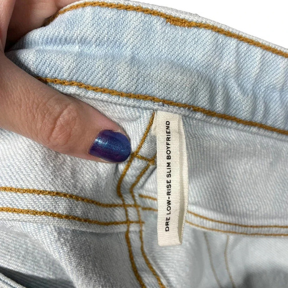 Rag and Bone Dre Jeans Low-Rise Slim Boyfriend Blue Medium Wash Size 28 - Picture 8 of 10